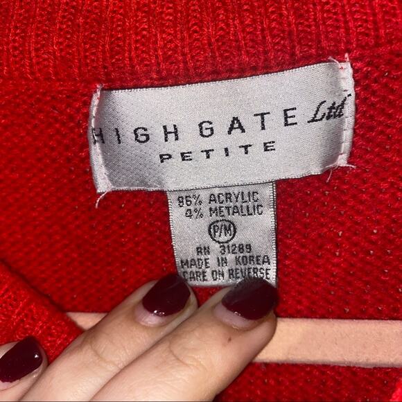 VNTG HIGH GATE ugly Christmas sweater size M - Picture 3 of 3